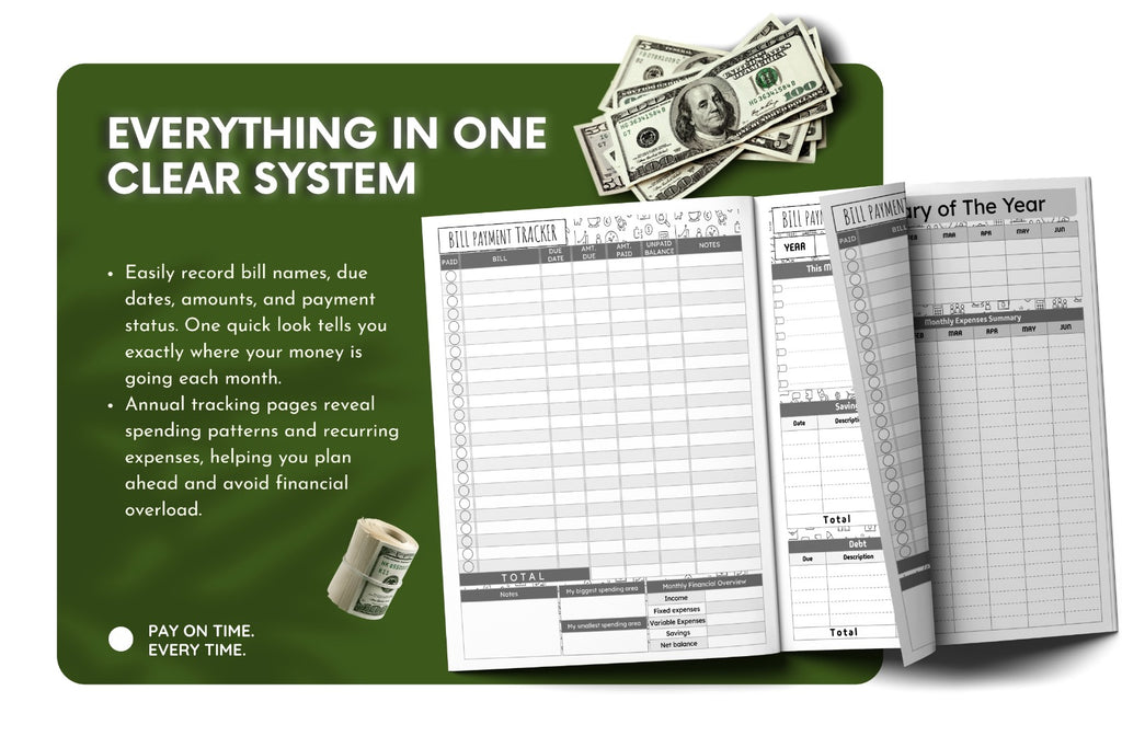 Bill Payment Tracker: Organize Your Bills with This Monthly Bill Payment PDF Journal