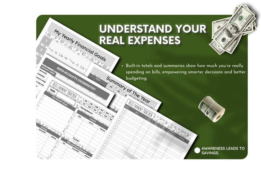 Bill Payment Tracker: Organize Your Bills with This Monthly Bill Payment PDF Journal